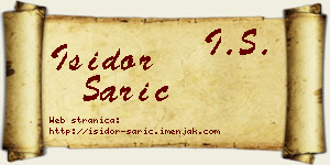 Isidor Sarić vizit kartica